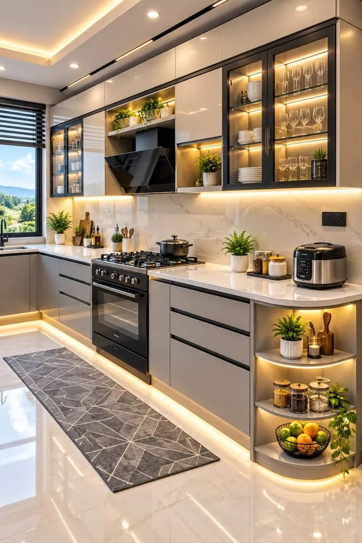 Straight-Line Kitchens